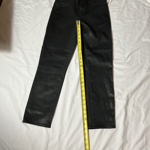 NEW L’AGENCE jeans Alexia high Rise crop Cigarette black coated jeans size 25 - Picture 8 of 16